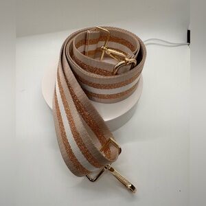 Kedzie 24 Carat Tan Striped Guitar Strap